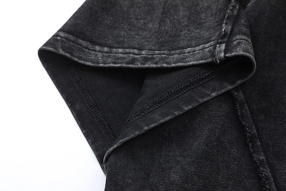 Acid Wash Seam Detail T-Shirt-streetwear-techwear