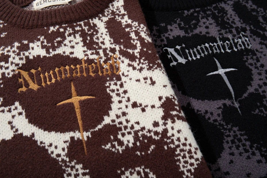 All-Over Skull Knit-streetwear-techwear