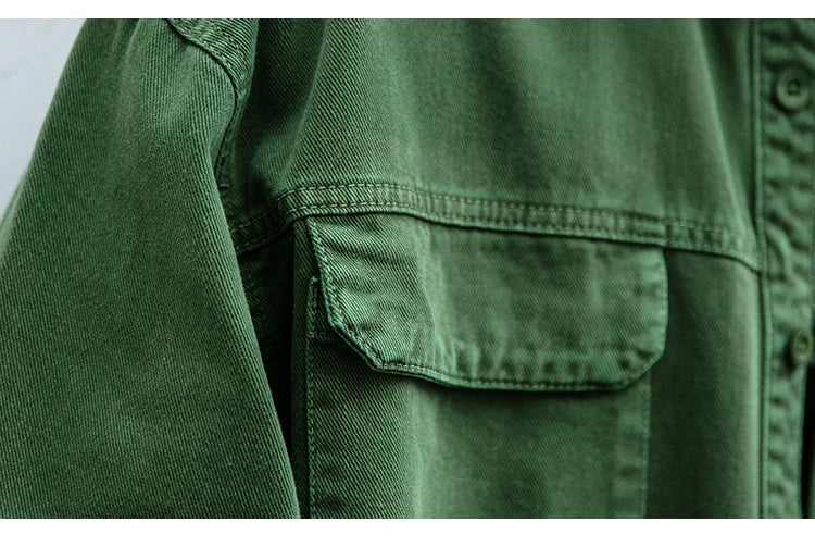 Garment Dyed Cargo Overshirt-streetwear-techwear