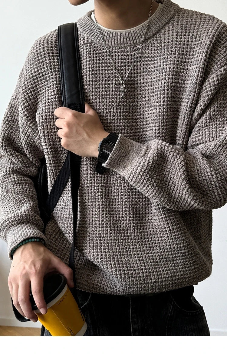 Chenille Crewneck Sweater-streetwear-techwear
