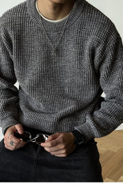 Chenille Crewneck Sweater-streetwear-techwear