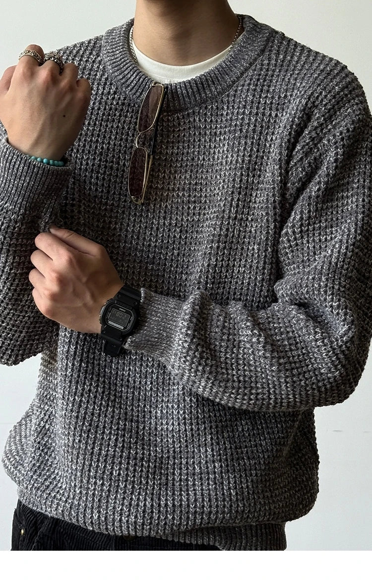 Chenille Crewneck Sweater-streetwear-techwear