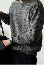 Chenille Crewneck Sweater-streetwear-techwear