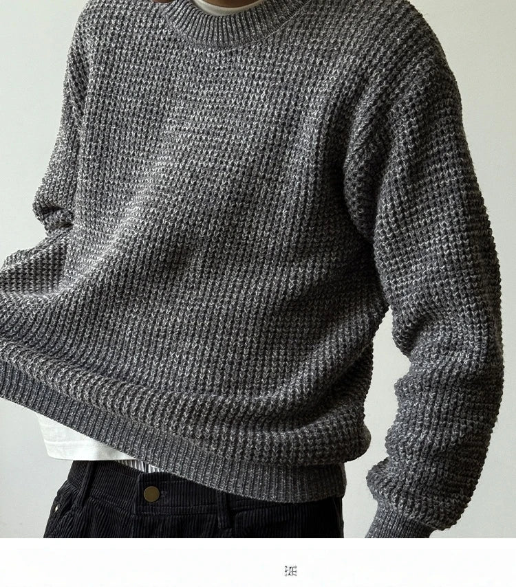 Chenille Crewneck Sweater-streetwear-techwear
