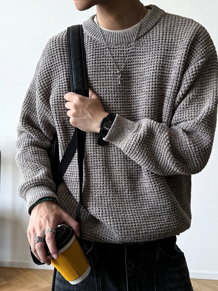 Chenille Crewneck Sweater-streetwear-techwear
