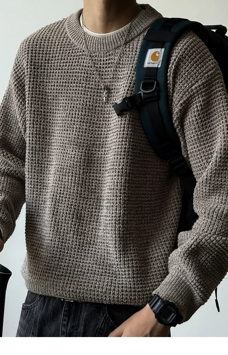 Chenille Crewneck Sweater-streetwear-techwear