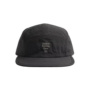 Black cap with 'Outdoor Running Crew' text on a gray background