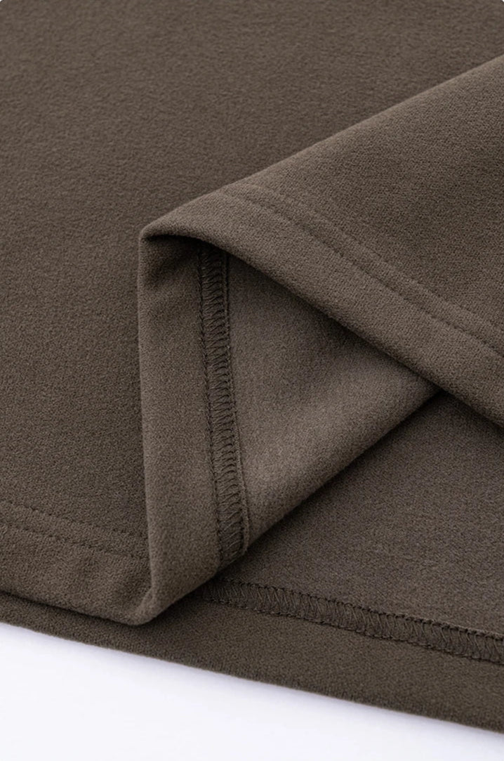 Contrast Mock Double Layer Long Sleeve T-Shirt-streetwear-techwear