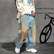 Copper Dust Baggy Denim Jeans-streetwear-techwear