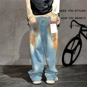Copper Dust Baggy Denim Jeans-streetwear-techwear