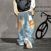 Copper Dust Baggy Denim Jeans-streetwear-techwear