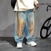 Copper Dust Baggy Denim Jeans-streetwear-techwear