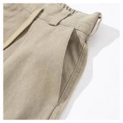 Cotton Twill Workwear Barrel Leg Pants-streetwear-techwear