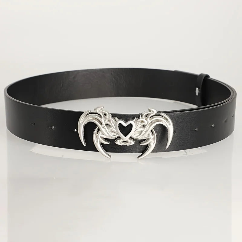Dark Flame Heart Belt-streetwear-techwear