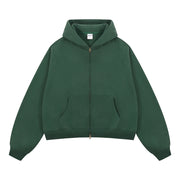 Essential Boxy Zip Hoodie-streetwear-techwear