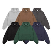 Essential Boxy Zip Hoodie-streetwear-techwear