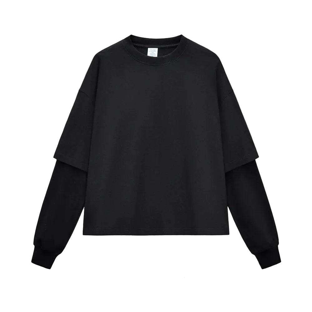 Essential Double Layer Long Sleeve T-Shirt-streetwear-techwear