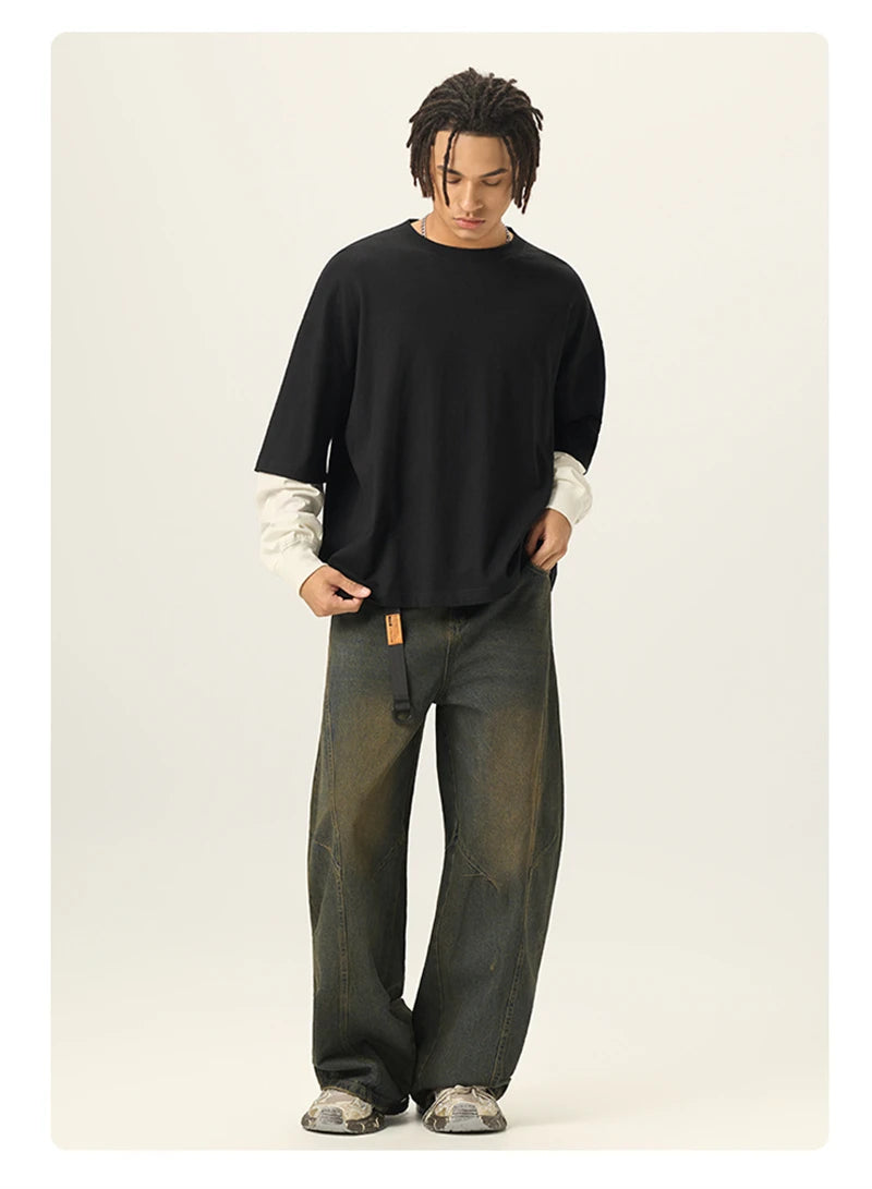 Essential Double Layer Long Sleeve T-Shirt-streetwear-techwear