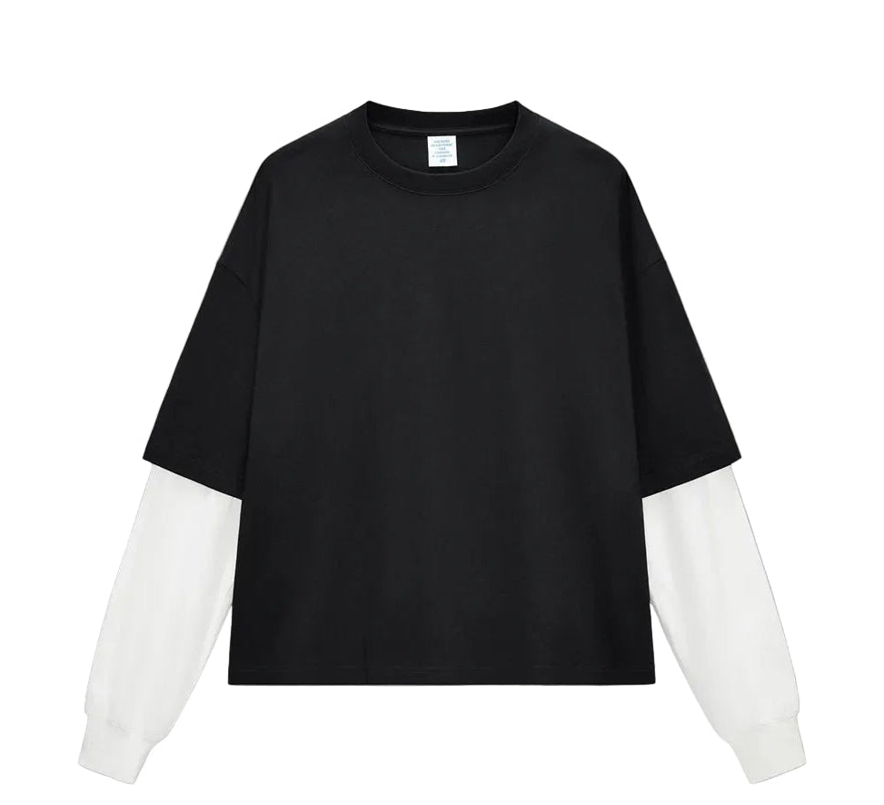 Essential Double Layer Long Sleeve T-Shirt-streetwear-techwear