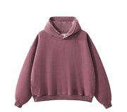 Essential Vintage Wash Button Neck Hoodie-streetwear-techwear