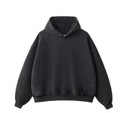 Essential Vintage Wash Button Neck Hoodie-streetwear-techwear