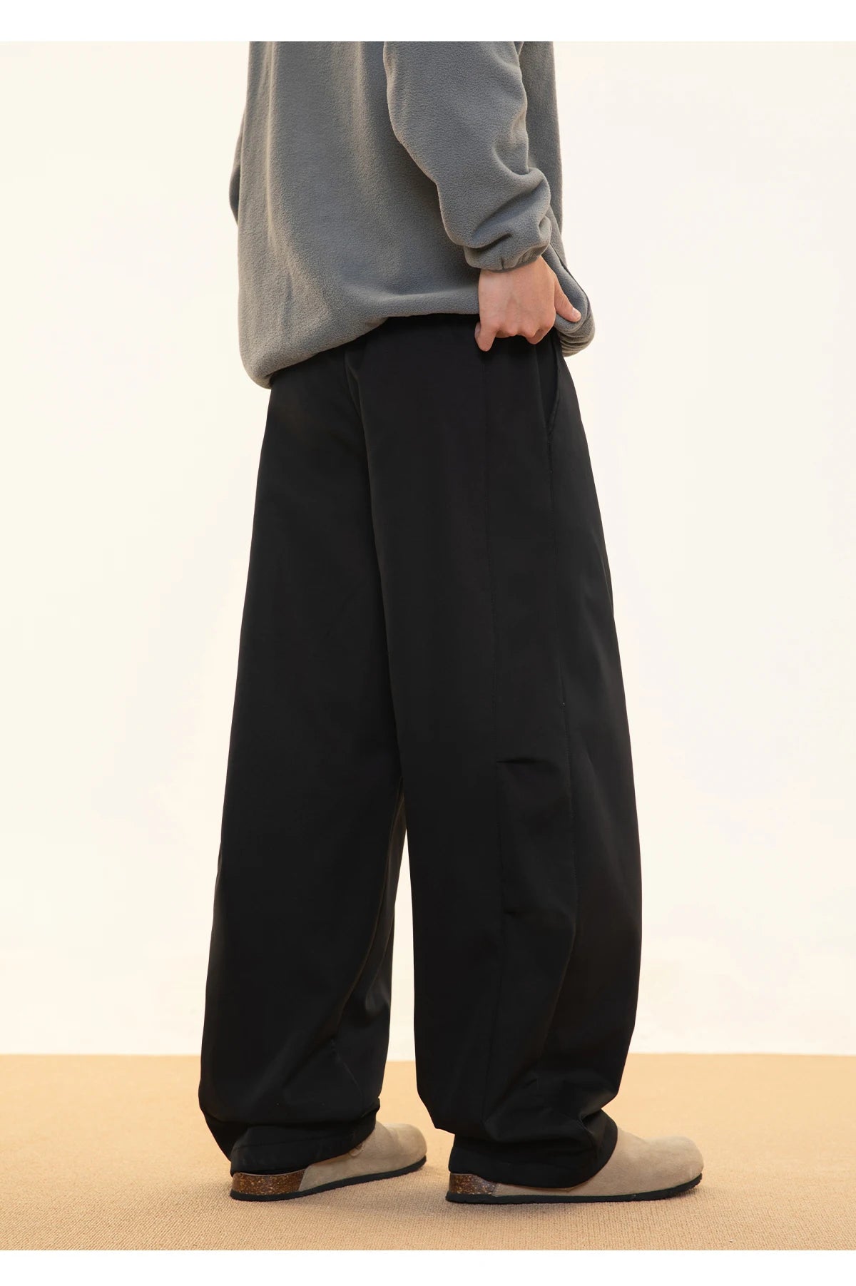 Fleece Lined Wide Leg Pants-streetwear-techwear