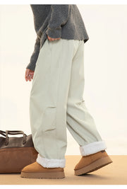 Fleece Lined Wide Leg Pants-streetwear-techwear