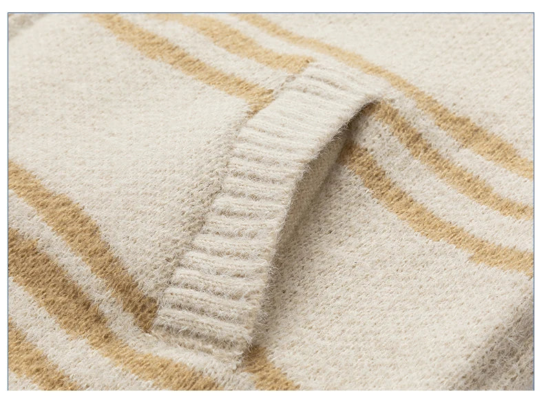 Glitch Stripe Zip-up Hooded Sweater-streetwear-techwear
