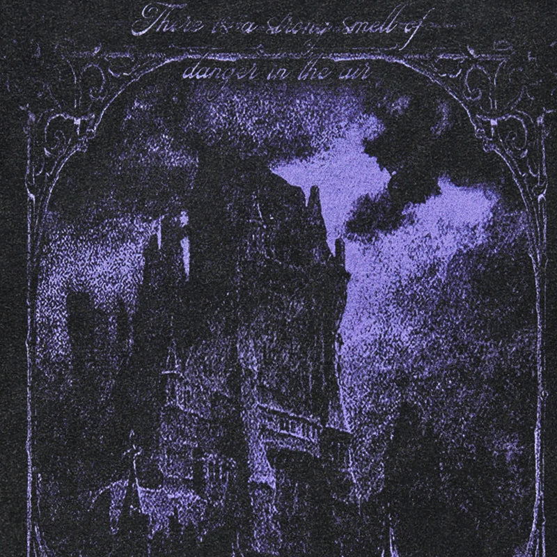 'Gothic Castle' Graphic Print T-Shirt-streetwear-techwear