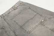 Grey Washed Baggy Carpenter Jeans-streetwear-techwear