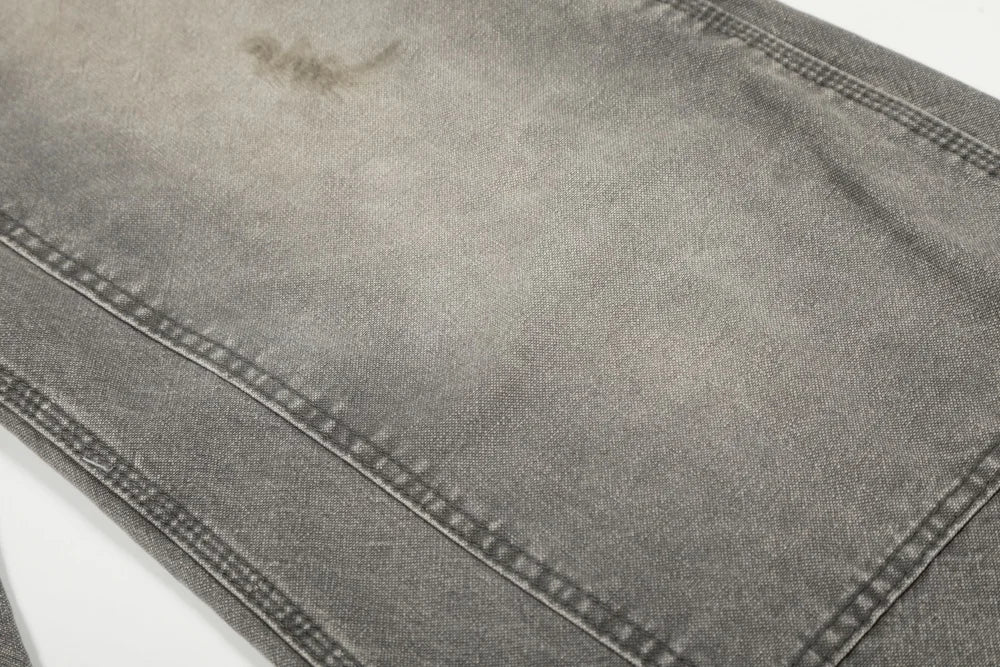 Grey Washed Baggy Carpenter Jeans-streetwear-techwear