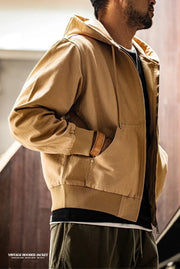 Hooded Workwear Canvas Jacket-streetwear-techwear