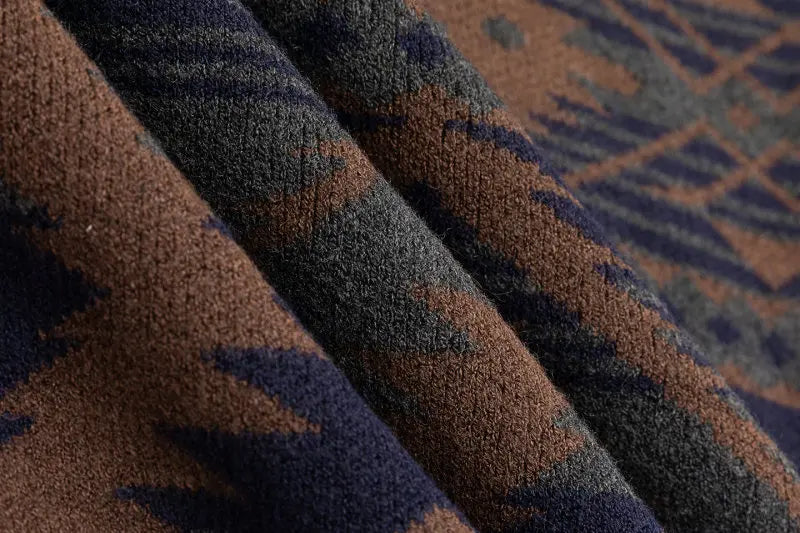 Jacquard Grandad Jumper-streetwear-techwear