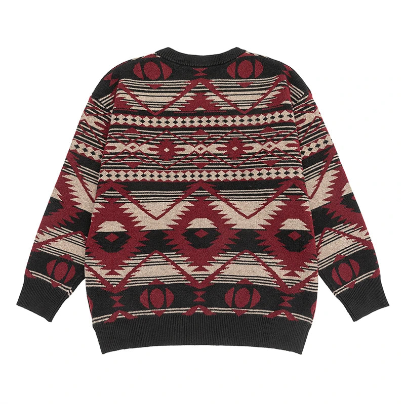 Jacquard Grandad Jumper-streetwear-techwear