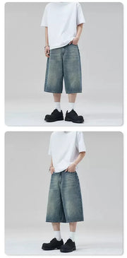 Long Length Vintage Wash Jorts-streetwear-techwear