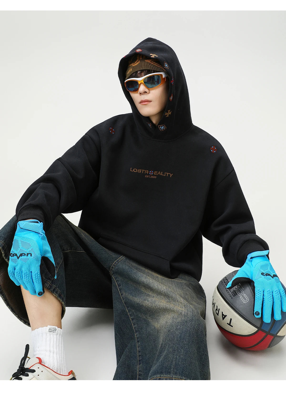 Lost Reality Embroidered Hoodie-streetwear-techwear