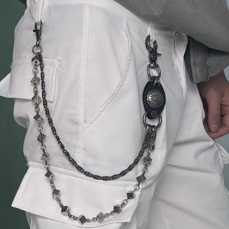 Lucky Dice Belt Clip Chain-streetwear-techwear