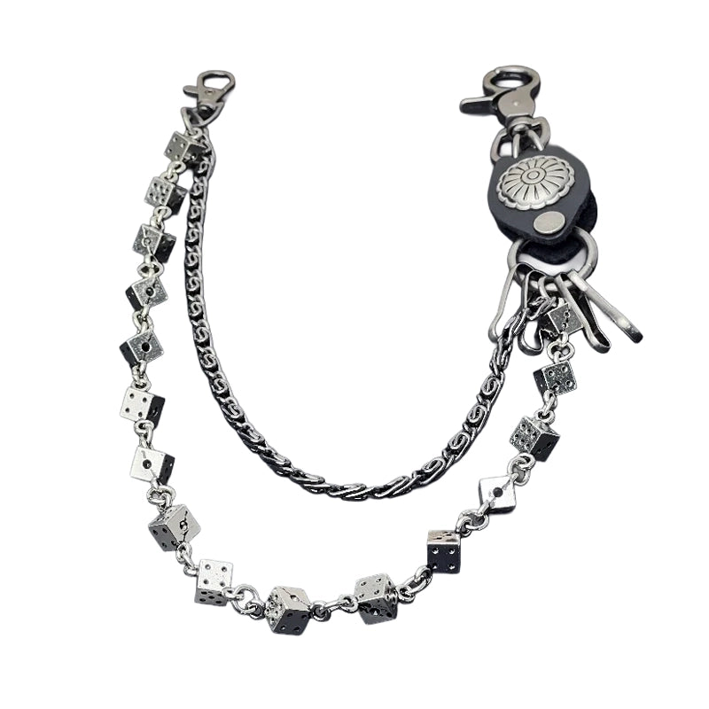 Lucky Dice Belt Clip Chain-streetwear-techwear