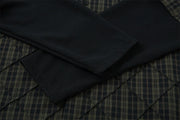Mock Layer Textured Check Shirt-streetwear-techwear