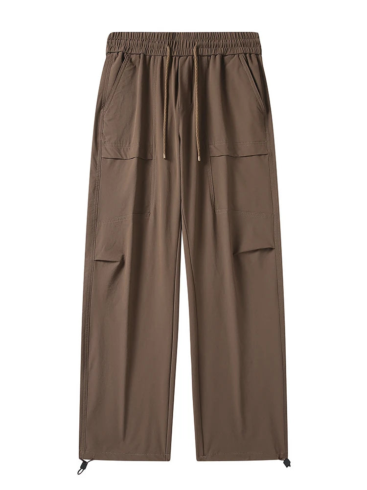Nylon Straight Leg Cargo Pants-streetwear-techwear