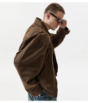 Oil-Waxed Canvas Zip Jacket-streetwear-techwear