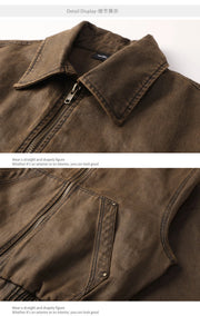 Oil-Waxed Canvas Zip Jacket-streetwear-techwear