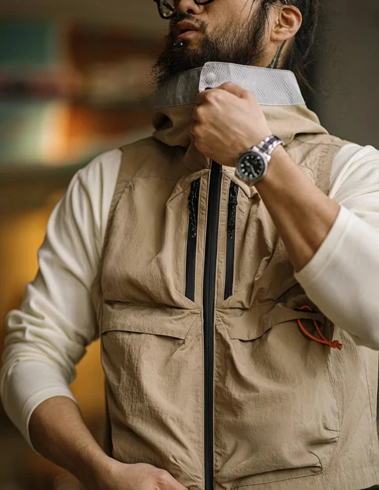 Outdoor Nylon Gilet Vest-streetwear-techwear
