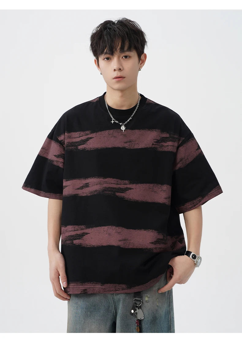 Painted Stripe T-Shirt-streetwear-techwear