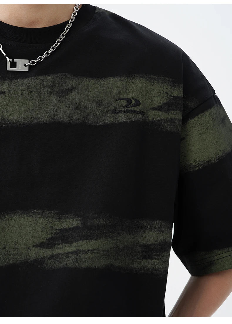 Painted Stripe T-Shirt-streetwear-techwear