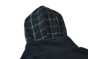 Plaid Hood Zip-up Hoodie-streetwear-techwear