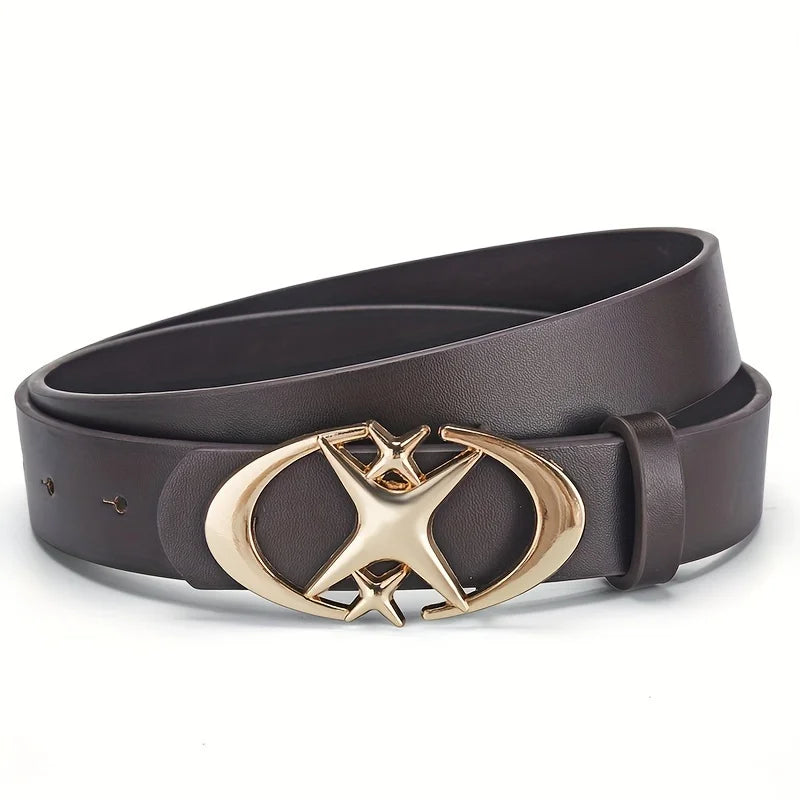 Planet-X Gold Buckle Belt-streetwear-techwear