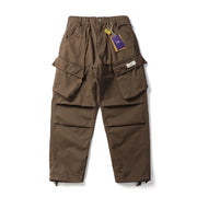 Pleated Knee Workwear Cargo Pants-streetwear-techwear