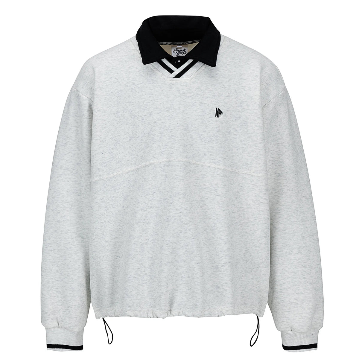Preppy Collared Sweatshirt-streetwear-techwear