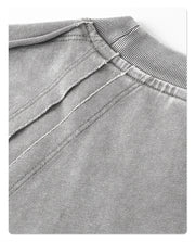 Raw Edge Acid Wash Drop Sleeve Tank-streetwear-techwear